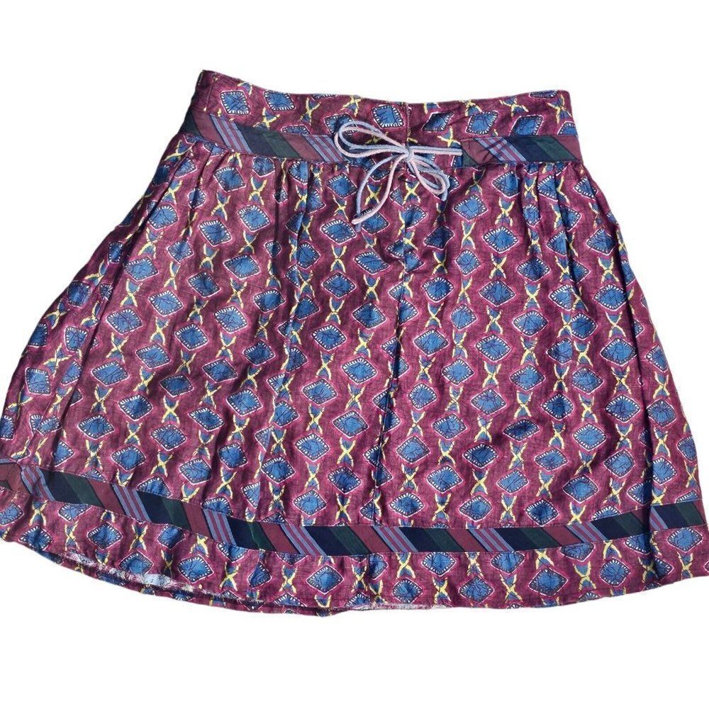 Gipsy Brand Skirt Womens Size Medium Red Blue Retro Mini Skater Boho